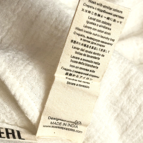 Scarlet Poppies Ibiza S/M Tunic Top Chic Embroidered Belted Beach - Picture 14 of 16